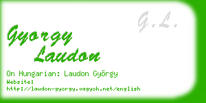 gyorgy laudon business card